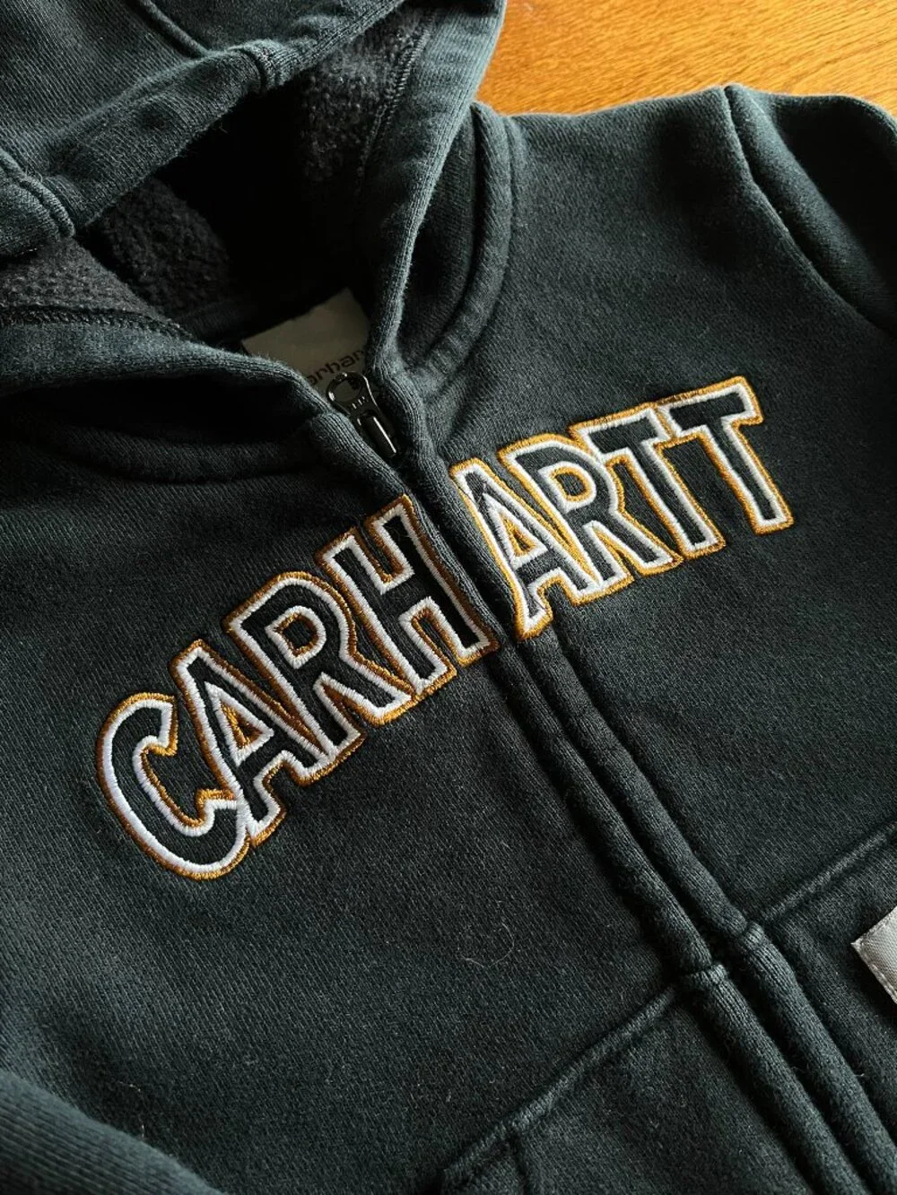 Carhartt black lettering hoodie 9m